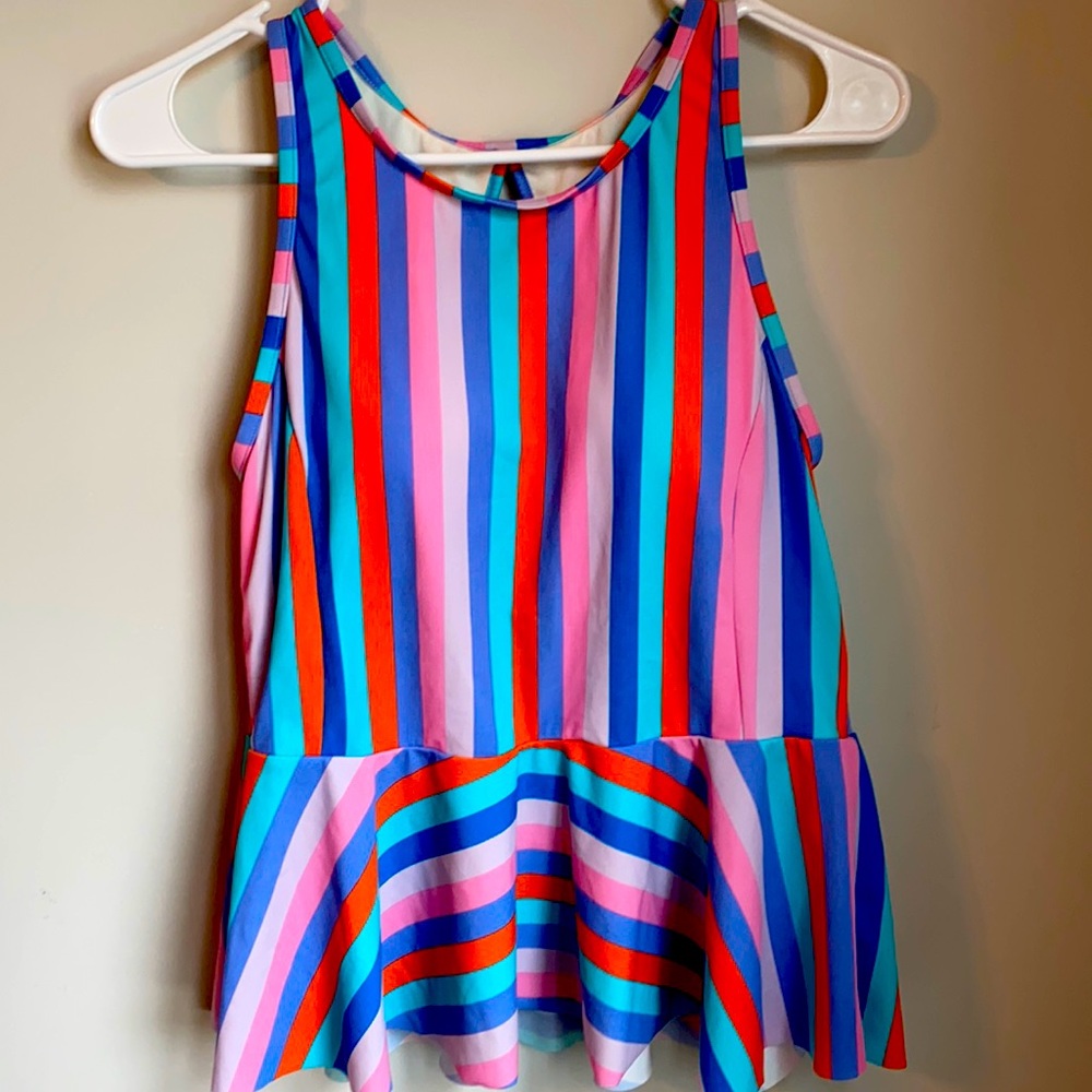 Matilda Jane size rainbow striped swimsuit
